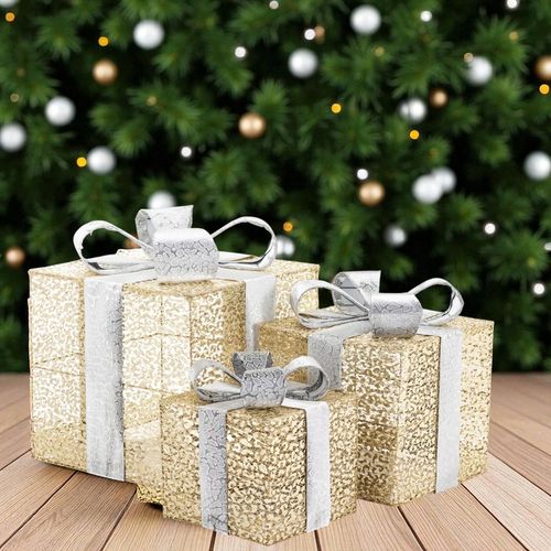 Ozdoba Prezenty zestaw 3 szt. LED Figurka świetlna świąteczna prezentowy na Arena.pl