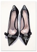 Plakat buty czarne szpilki 30x40 cm