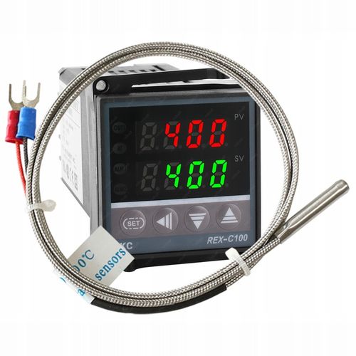 ZESTAW STEROWNIK REGULATOR TEMPERATURY PID REX-C100M + CZUJNIK TYPU K 800°C na Arena.pl