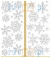 NAKLEJKI Z FOLII ŚNIEŻYNKI SREBRNE CLX16 BREWIS