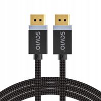 SAVIO CL-176 Kabel Display Port 1.4, 3m, miedź, bawełniany oplot