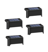 Lampki solarne ogrodowe na ogród taras balkon schody LED zestaw 4 sztuk