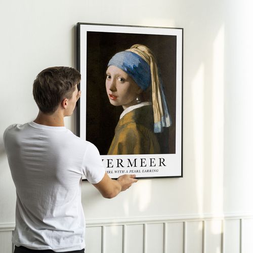 Plakat w ramie Vermeer Dziewczyna z perłą 21x30 cm w czarnej ramie na Arena.pl