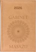 Stylowy kalendarz GABINET MASAŻU FIRMOWY książkowy A5 2026 rok z grawerem