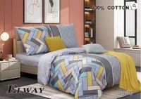 Pościel bawełniana 100% 160x200cm KOLOROWA W PROSTOKĄTY