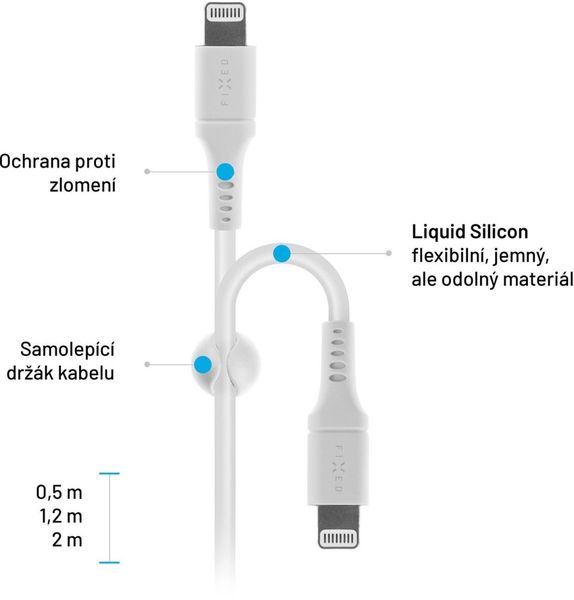 Kabel Fixed Lightning USB-C 2m 60W przewód MFi zdjęcie 8