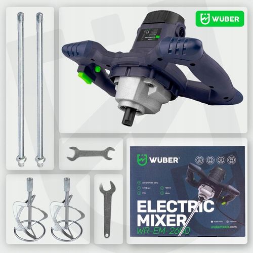 MIESZADŁO ELEKTRYCZNE DO KLEJU FARB BETONU 2600W + 2x MIESZALNIK PRZEDŁUŻKI na Arena.pl