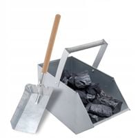 ZESTAW KOMINKOWY WĘGLARKA DUŻA NA WĘGIEL OCYNK SZUFLA ŁOPATKA DO CO METAL