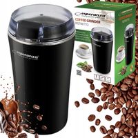 ELEKTRYCZNY MŁYNEK DO MIELENIA KAWY NASION ZIAREN ORZECHÓW CZARNY DUŻY MOC