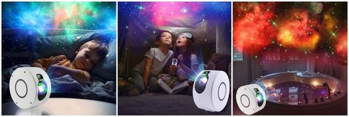 PROJEKTOR GWIAZD NIEBA LAMPKA NOCNA LED RZUTNIK LASEROWY DLA DZIECI + PILOT na Arena.pl