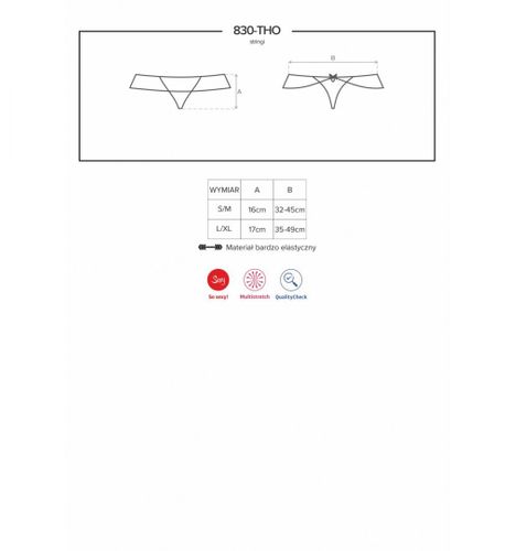 830-THO-1 stringi czarne S/M na Arena.pl