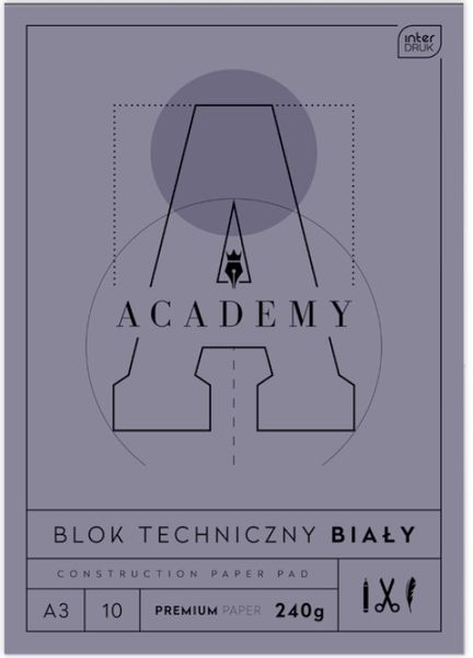 BLOK TECHNICZNY A3 10SZT 240G ACADEMY zdjęcie 1