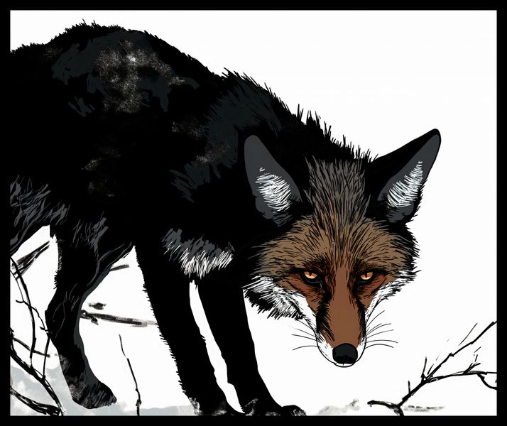 Plakat 60x50cm Nieufny Lis zdjęcie 2