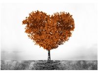 OBRAZ DRUK TREE OF LOVE MIŁOŚĆ SERCE PRZYRODA