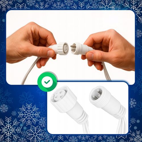 METEORY 10 SPOLI 50 CM 360 LED LAMPKI PADAJĄCY ŚNIEG SOPLE GIRLANDA 8 m na Arena.pl