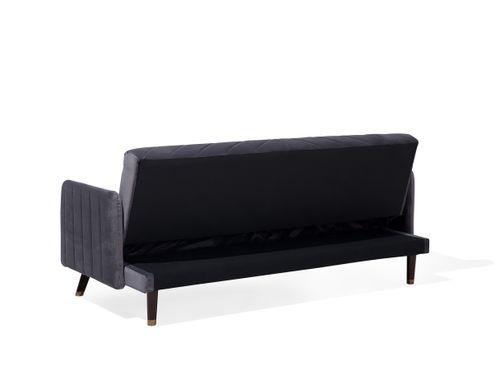 Sofa rozkładana welurowa szara SENJA na Arena.pl