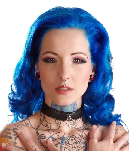 wąska obroża choker skórzany z pierścieniem bdsm na Arena.pl