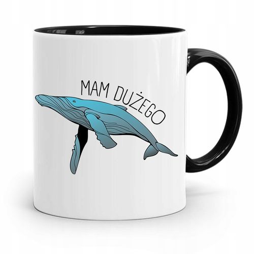 Kubek Czarny Śmieszny Zabawny Mam Dużego Prezent Z Nadrukiem Ze Zdjęciem na Arena.pl