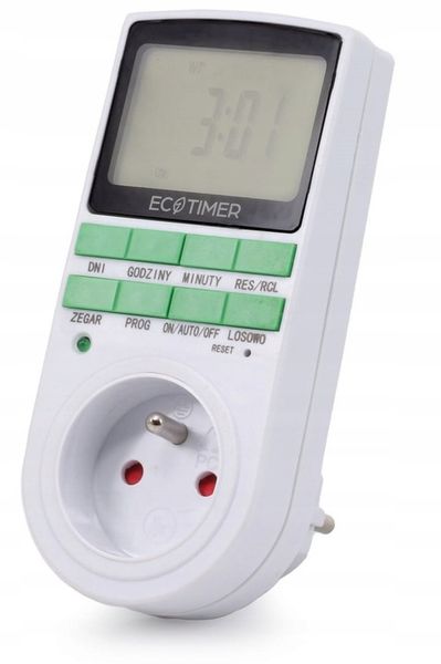 Programator Czasowy Timer Włącznik Prądu Zasilania Tygodniowy Polskie Menu zdjęcie 4