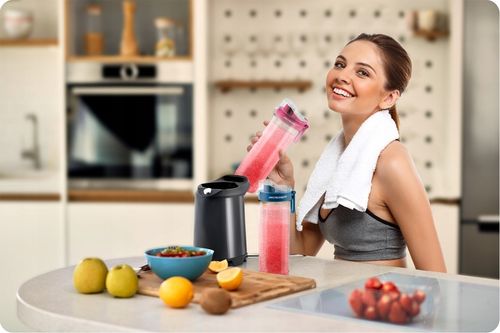 BLENDER KIELICHOWY SMOOTHIE DO KOKTAJLI BERDSEN 700W + 2 BUTELKI 0,57L na Arena.pl