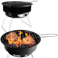 GRILL ogrodowy PRZENOŚNY WĘGLOWY SKŁADANY TURYSTYCZNY NA KEMPING okrąg