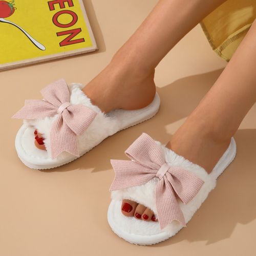 ciepłe kapcie z kokardą ocieplane, antypoślizgowe pan06r38, rozmiar 38 na Arena.pl