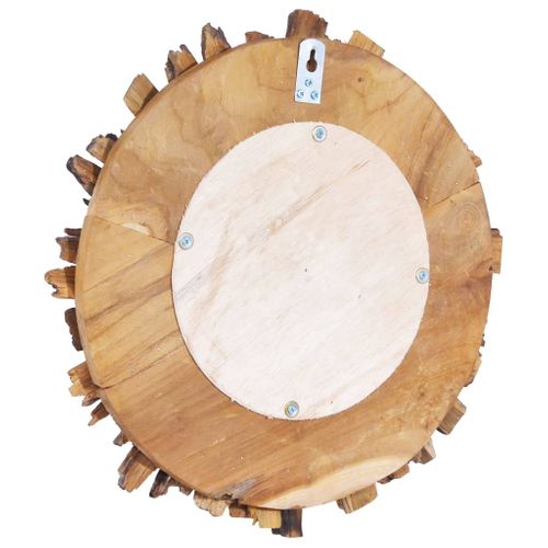 Lustro ścienne, 40 cm, drewno tekowe, okrągłe na Arena.pl
