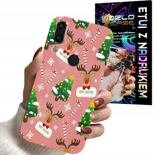 ETUI CASE DO HUAWEI Y7 2019 - ŚWIĄTECZNE WZORY NA ŚWIĘTA RENIFER CHOINKA na Arena.pl