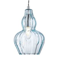 Pojedyncza lampa wisząca Eustoma MOD238-PL-01-BL szkło niebieska