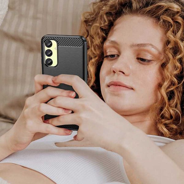 Spacecase Carbon Galaxy A25 5G Black zdjęcie 3