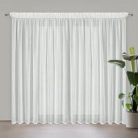 Firana HERA 300x270 cm biała szyfon z szampańskim nadrukiem taśma