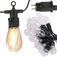 GIRLANDA OGRODOWA ŁAŃCUCH ŚWIETLNY LAMPKI 20 LED