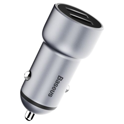 Ładowarka Samochodowa 2xUSB Baseus FastCharge 3.4A srebrny na Arena.pl