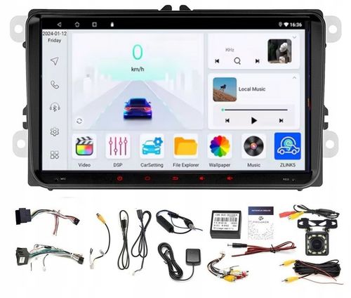 RADIO NAWIGACJA GPS ANDROID VW TOURAN 2003-2015 WIFI CARPLAY 4/64GB na Arena.pl