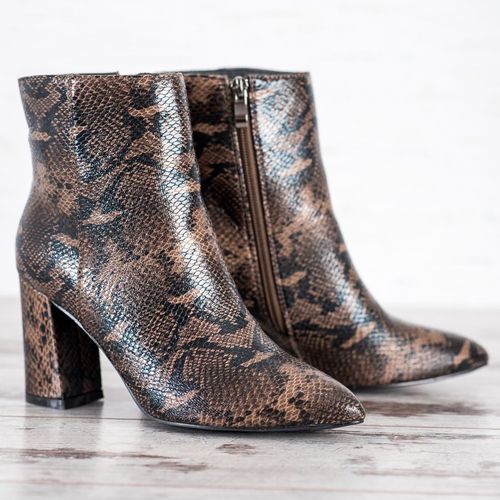 Botki W Szpic Snake Print r.36 na Arena.pl