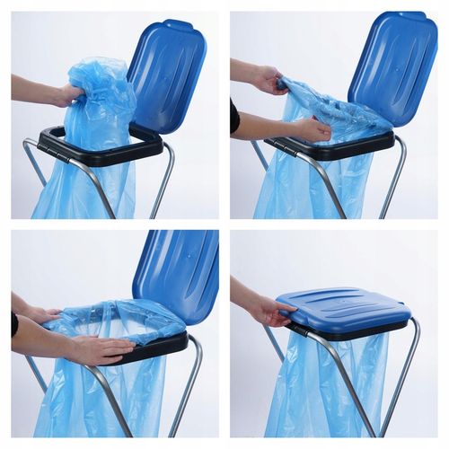 STOJAK KOSZ DO SEGREGACJI ŚMIECI 3 STANOWISKA KOSZ NA ŚMIECI STOJAK STELAŻ na Arena.pl