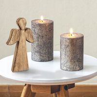 Drewniany ANIOŁ figurka anioła dekoracyjna ozdobna figura stojąca 24 cm