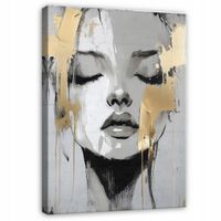 OBRAZ DO SYPIALNI SALONU KOBIETA TWARZ GLAMOUR NA PŁÓTNIE ŚCIANĘ 120x80