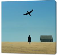 Obraz 100x100cm Samotny i Wolny