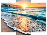 OBRAZ ZACHÓD SŁOŃCA PLAŻY CANCUN