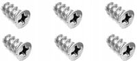 6x Śruba wentylatora M5 X 10mm gwiazdka srebrna