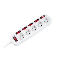 URZ3632 Przedluzacz sieciowy Rebel z 6 wylacznika