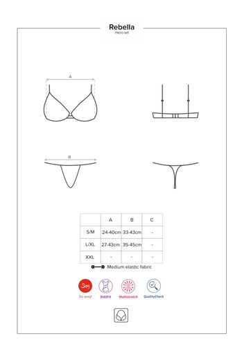 biustonosz stringi skóra komplet obsessive l/xl na Arena.pl