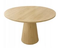 Stół OTTO fi100 cm dąb japandi okrągły grzybek do jadalni kuchni