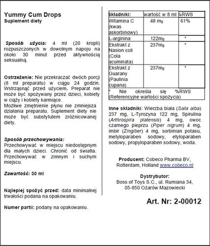 Supl.diety-Yummy Cum Drops na Arena.pl