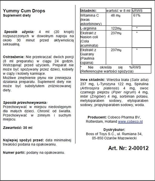 Supl.diety-Yummy Cum Drops zdjęcie 2