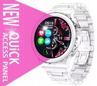 SMARTWATCH DAMSKI INTELIGENTNY ZEGAREK 2 PASKI W ZESTAWIE BIAŁY GPS
