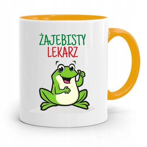 Kubek Żółty Dla Doktora Doktor Żajebisty Lekarz Z Nadrukiem Ze Zdjęciem na Arena.pl