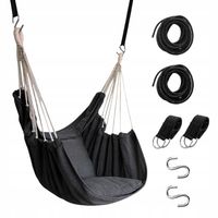 Bawełniane krzesło wiszące relaksacyjne + pełny zestaw akcesoriów