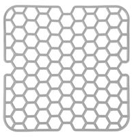 Mata kratka do zlewu miękka kwadratowa szara